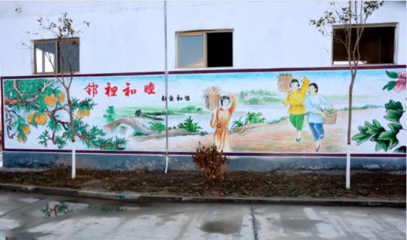 色达乡镇文化墙 乡风文明焕发新活力